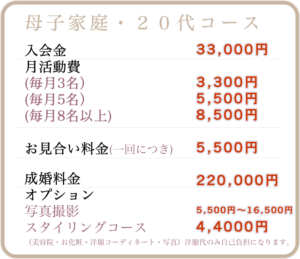 母子家庭20代コース